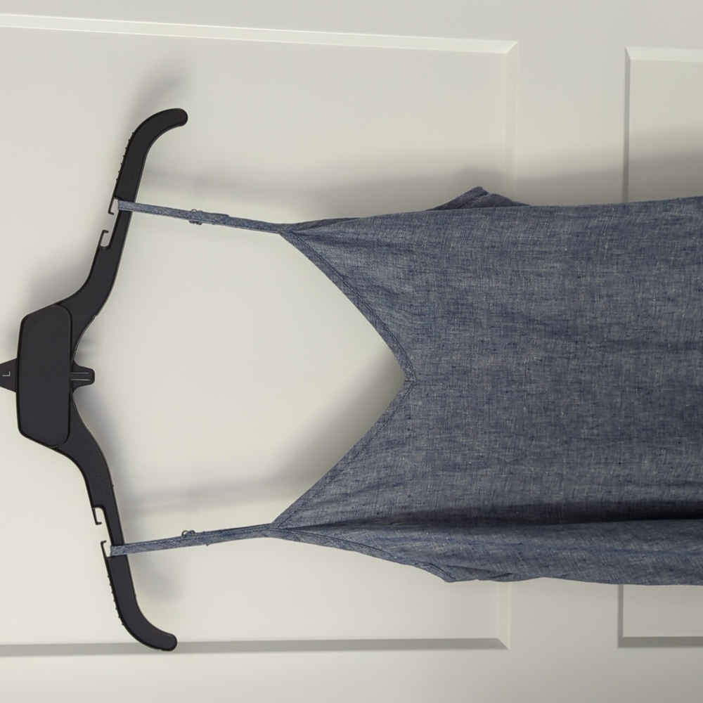 100% linen maxi shift dress